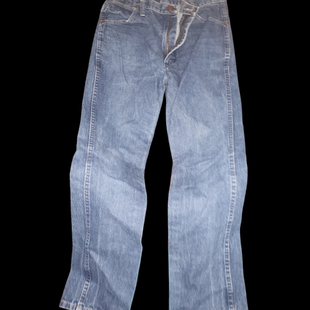 Preloved Wrangler Men's Relaxed Jeans - Blue Size 32x32